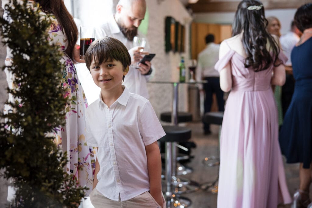 young boy at the wedding