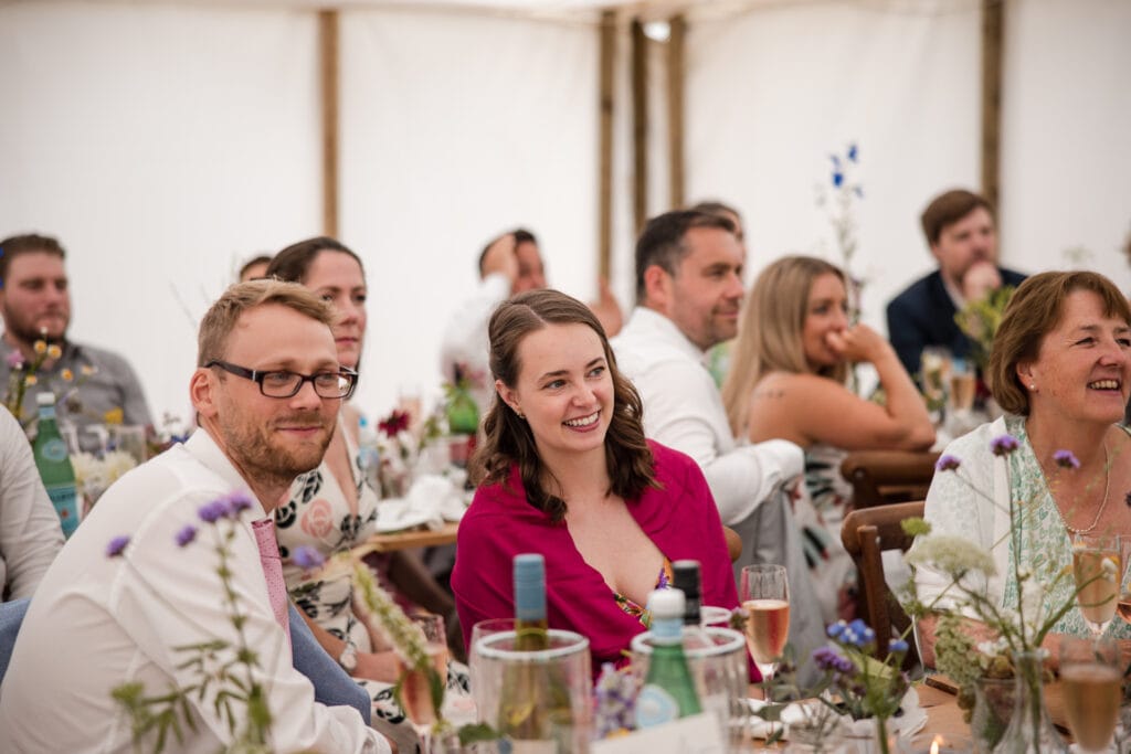 Guests enjoying the speeches