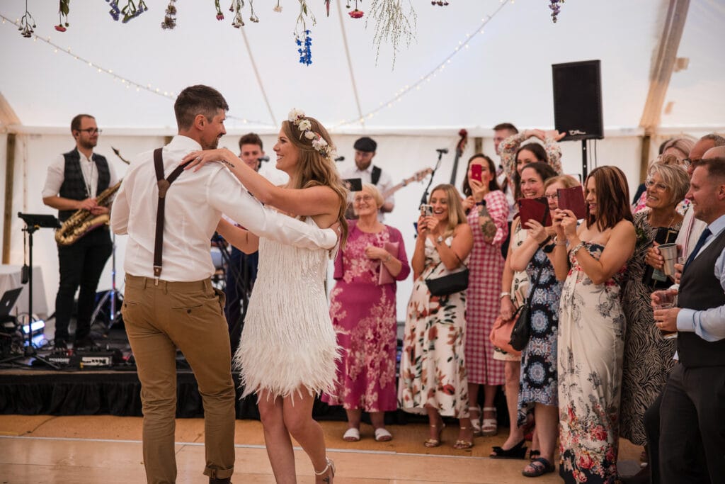First dance at the Malmesbury Garden Wedding