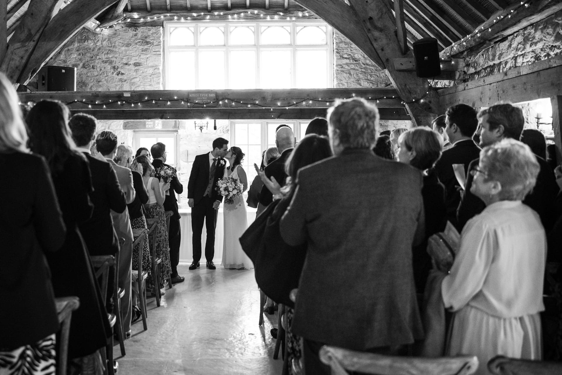 First Kiss in the Notley Tythe Barn