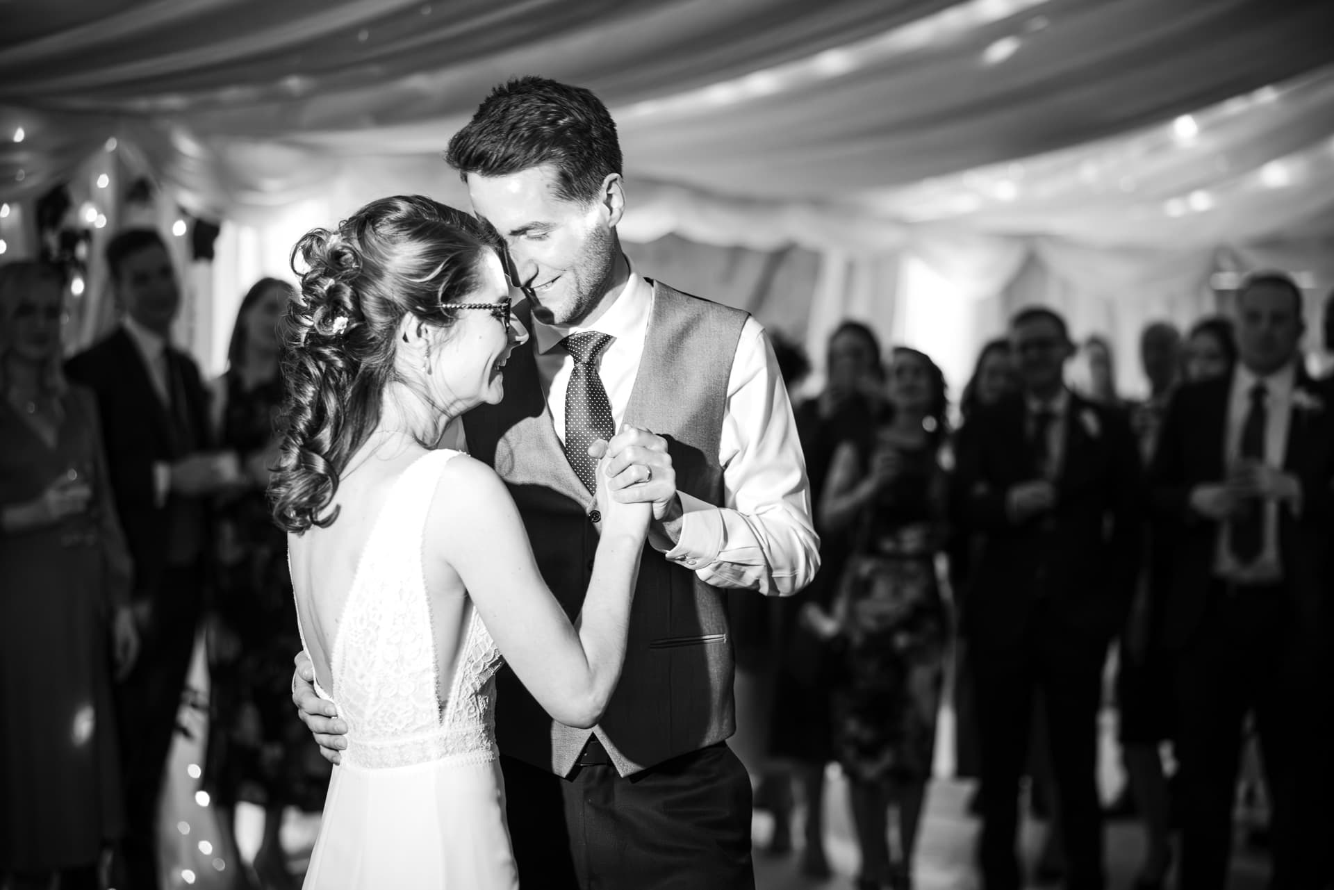 Bride and Groom first dance at Notley Wedding