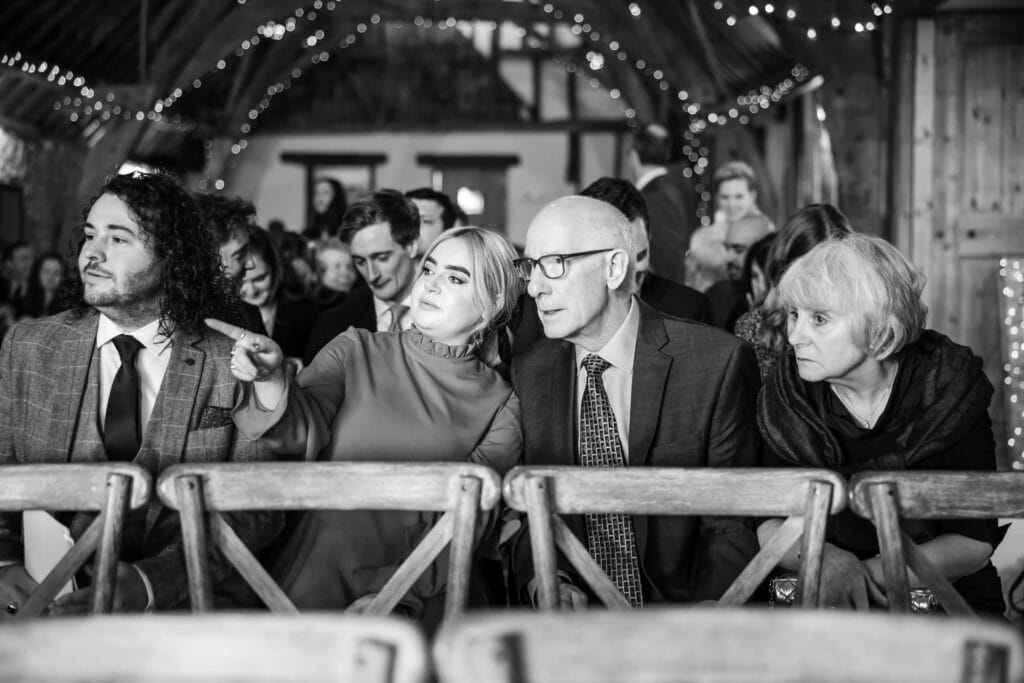 Seated Guests for Wedding at Notley Tythe Barn