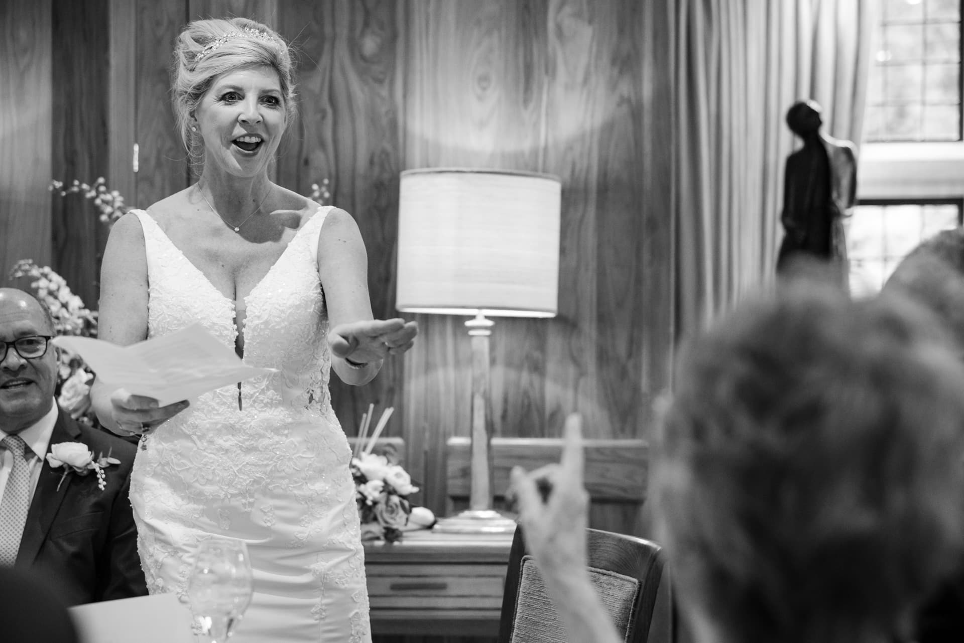 Bride speech directed at her mother at Le Manoir