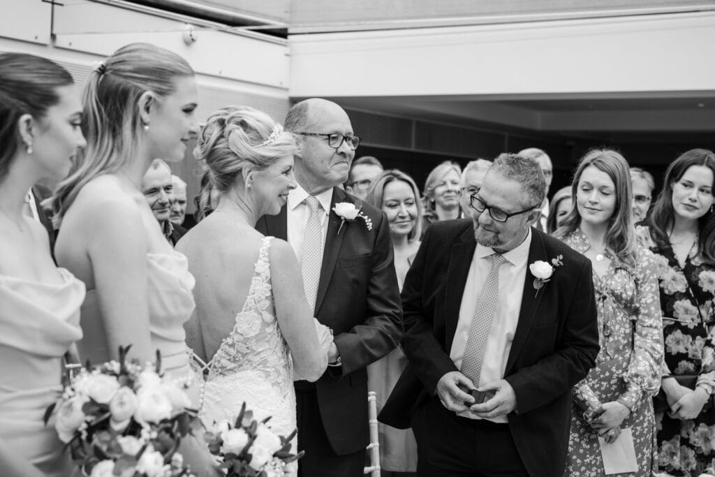 Couple being married at Le Manoir
