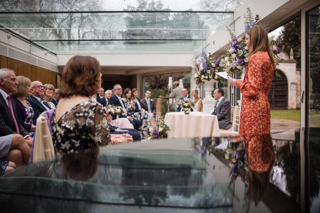 Daughters speech at Le Manoir Wedding Ceremony