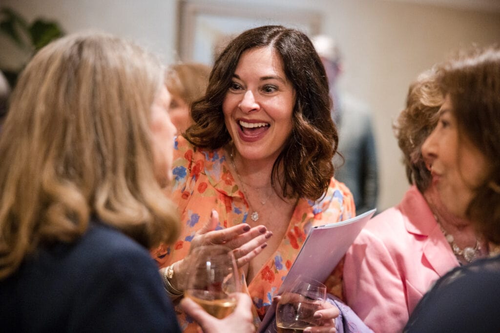 Guests chatting at Le Manoir