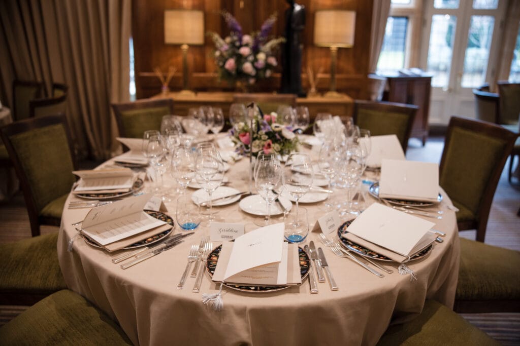 Le Manoir aux Quat’Saisons dressed Wedding Table