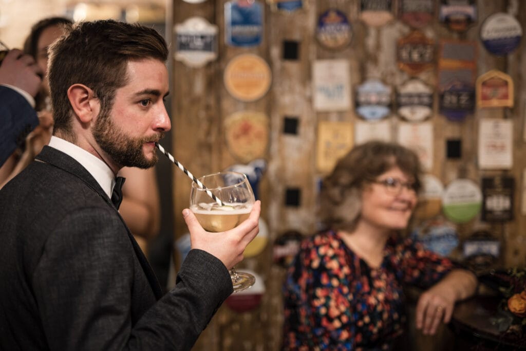 Drinks reception at the Crown and Thistle.