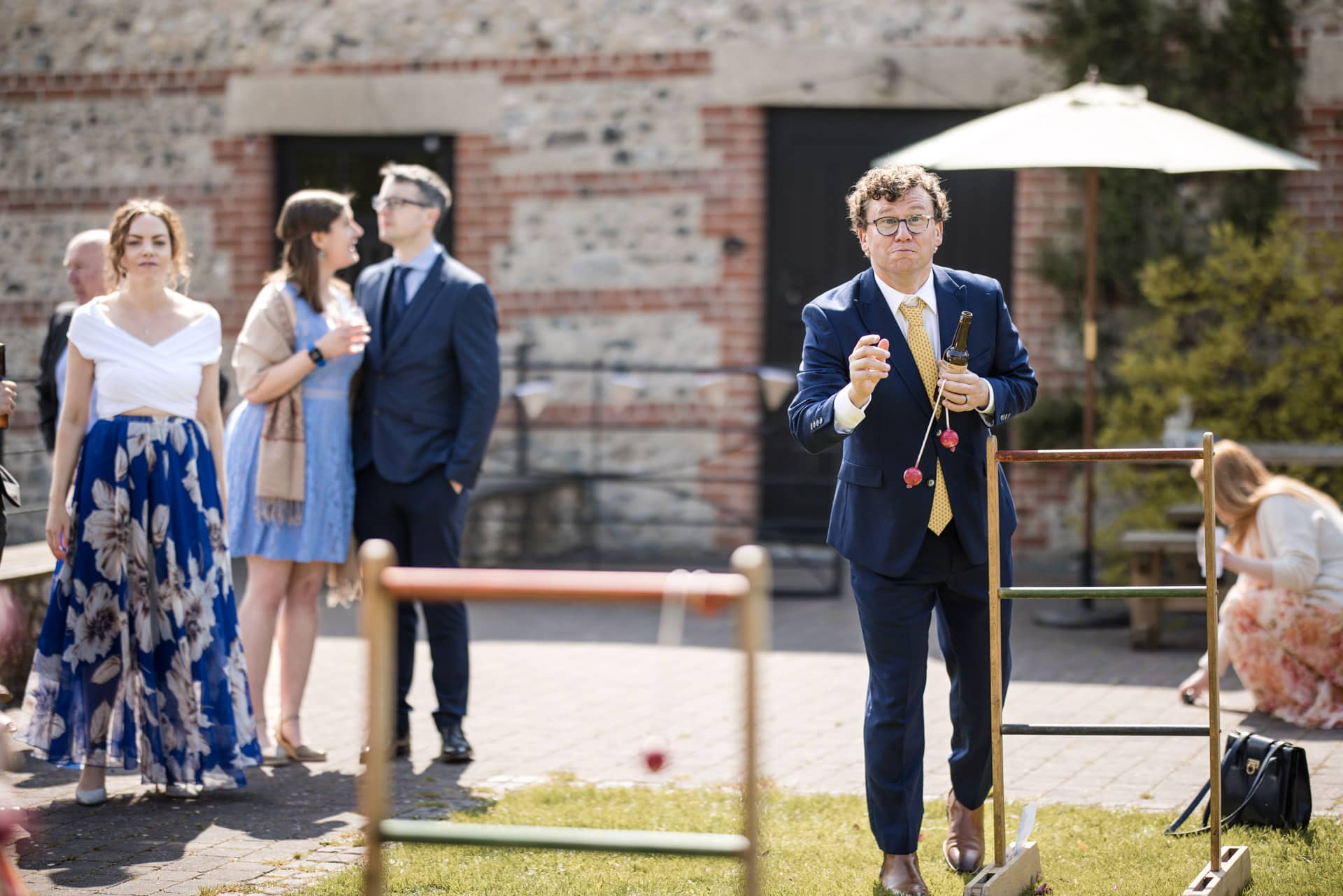 Wedding Games in the Courtyard of The Gathering Barn