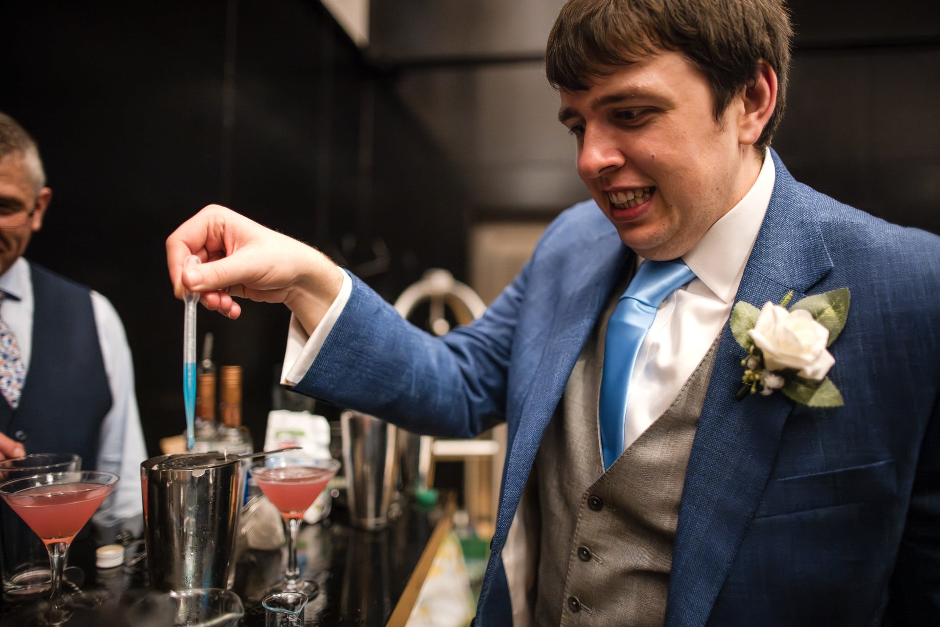 Groom making cocktails at the Malmaison Oxford