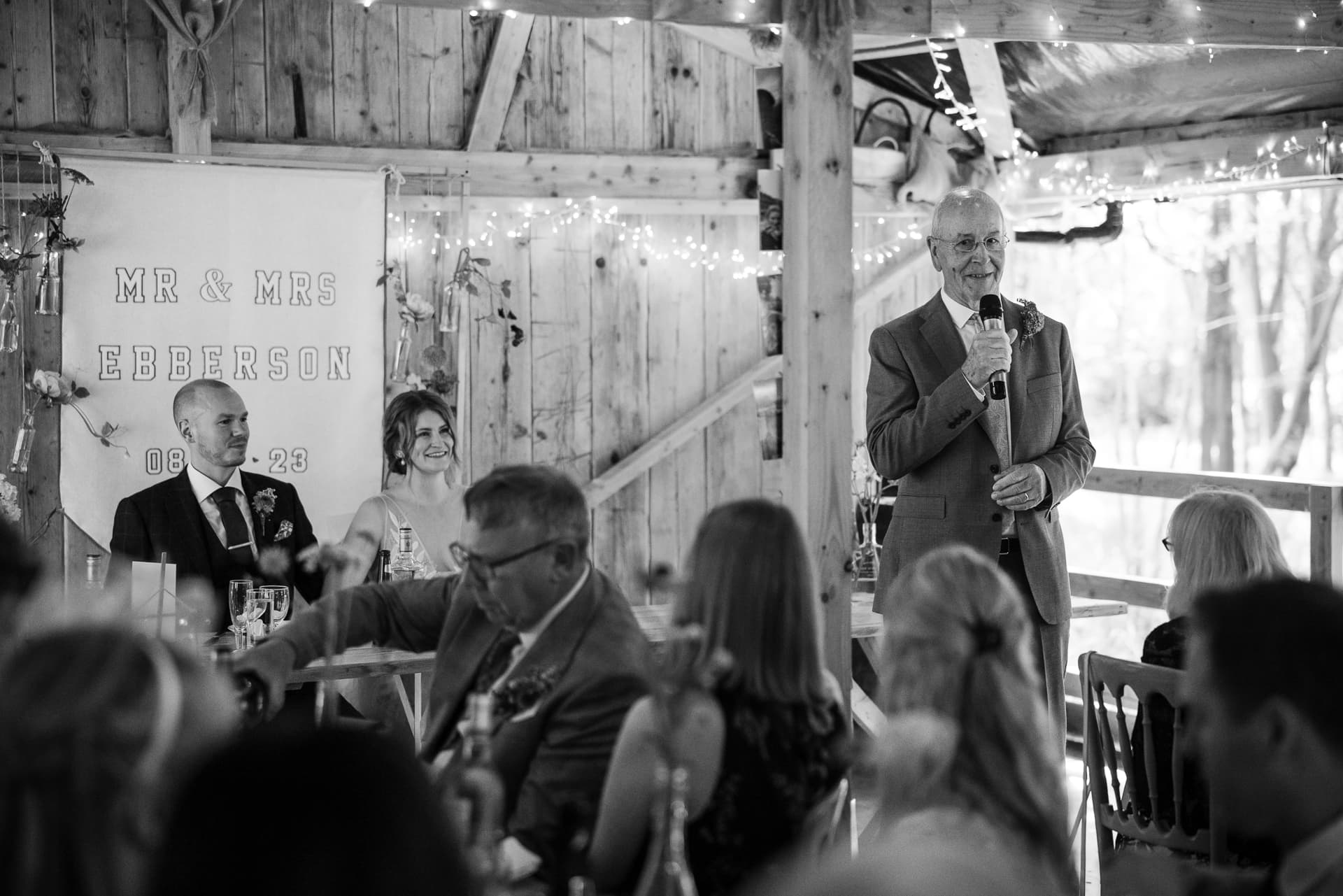 Father of the Bride speech at the Endeavour Woodland wedding venue