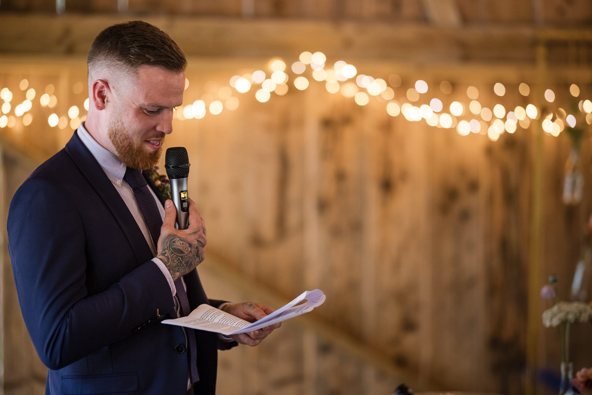 Best man speech at the Endeavour Woodland wedding venue