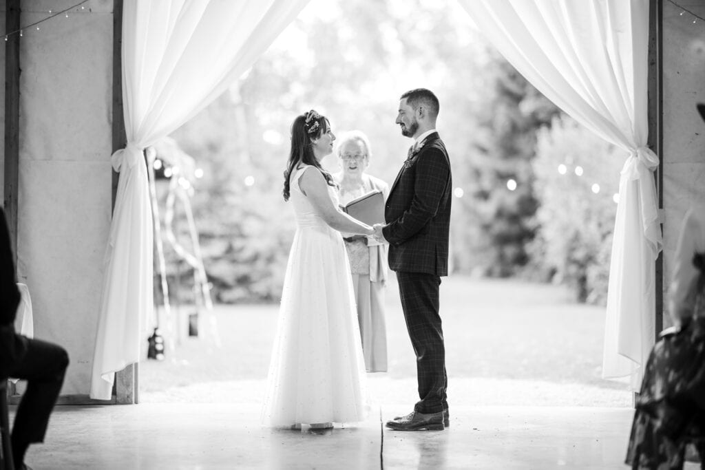 Wedding vowels at the Acorn Barn Wedding Venue