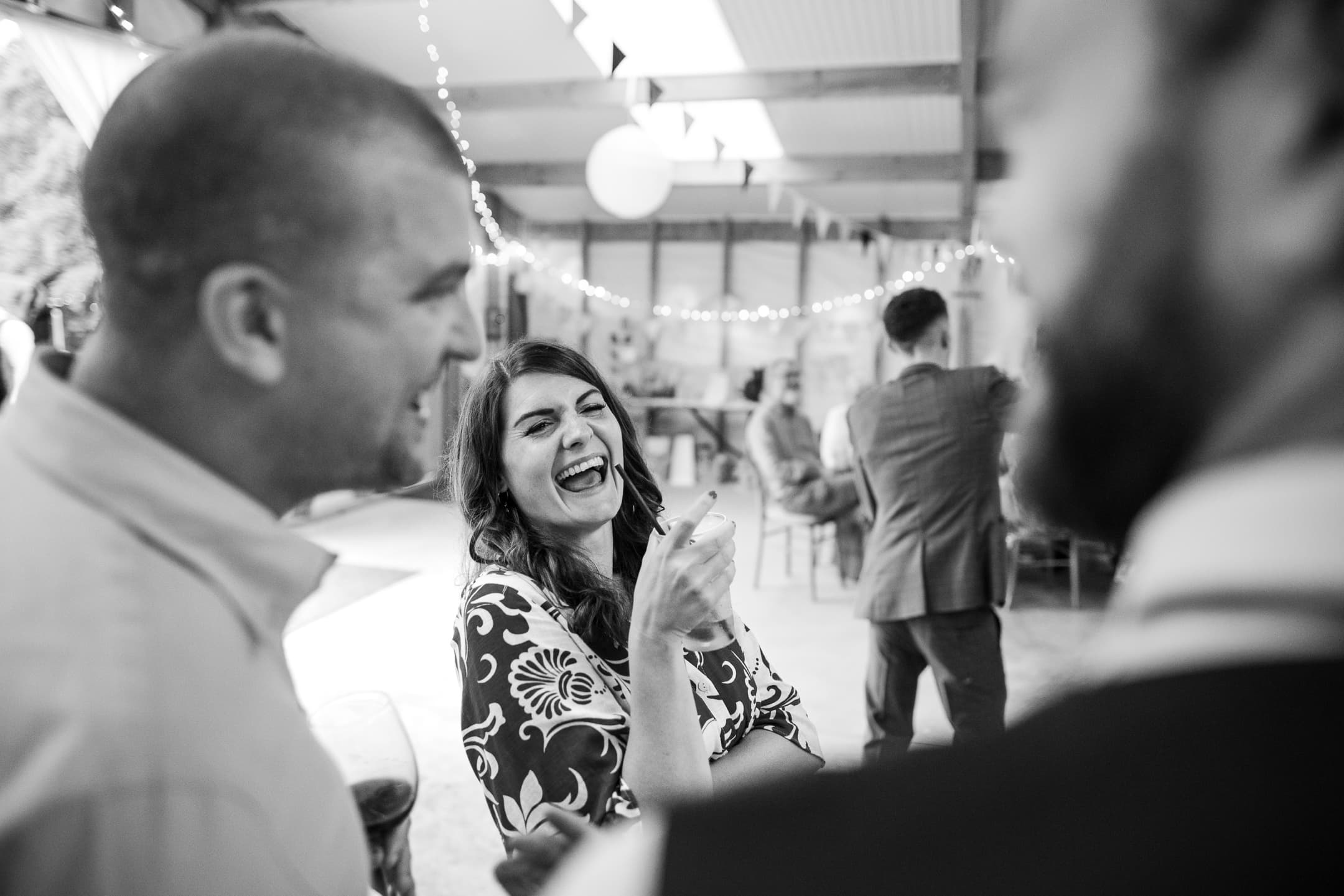 laughter at the Acorn Barn Wedding Venue