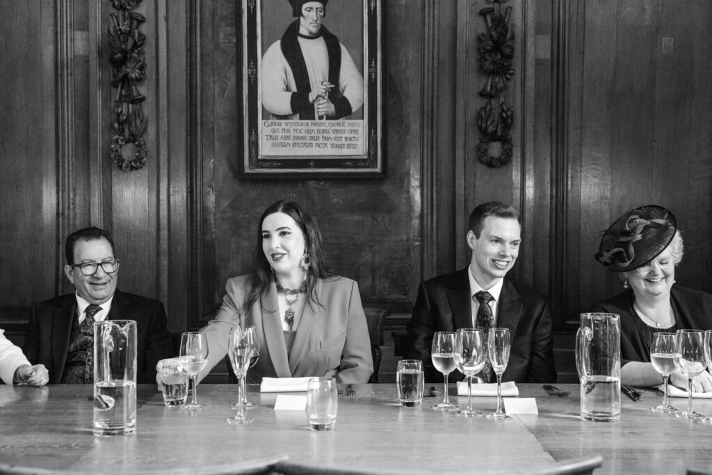 Top table at Corpus Christi College Oxford Wedding