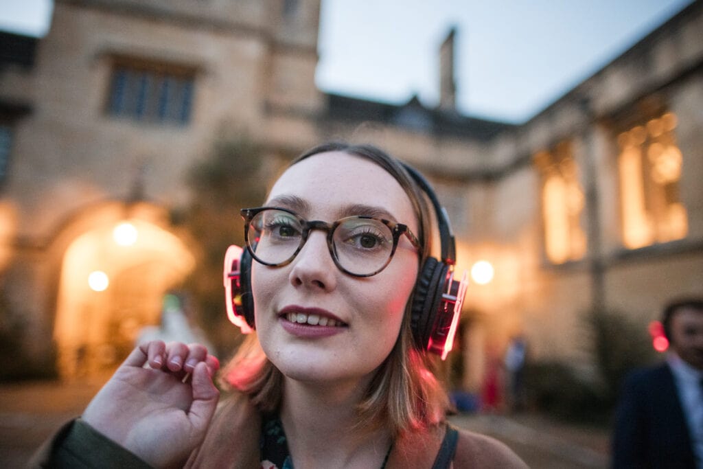 Silent Disco in the Quad at Corpus Christi College Oxford