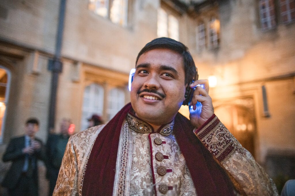Silent Disco during Corpus Christi College Oxford Wedding