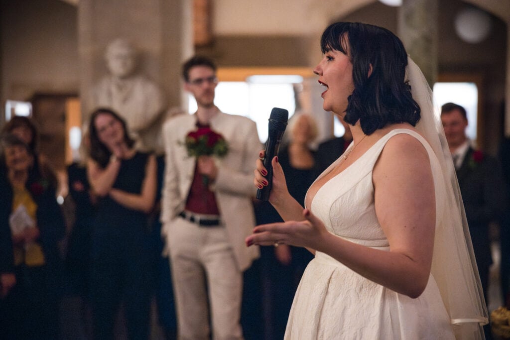 Bride speech at the Oxford Natural History Museum