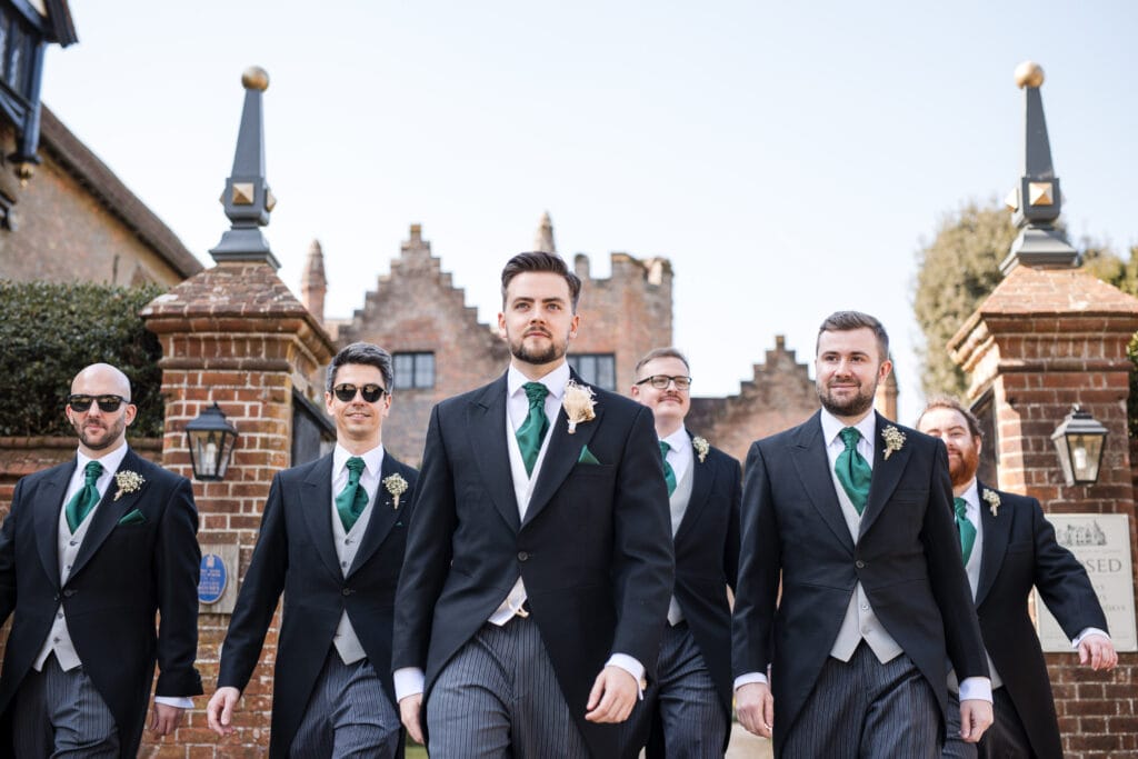 Chenies Manor Wedding Groom and Groomsmen
