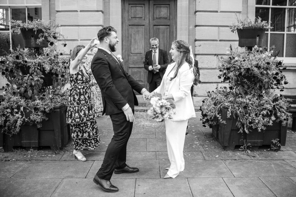 Fun and laughter's after the confetti at Woodstock Townhall Wedding