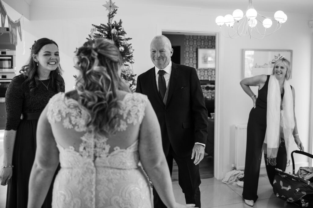 Father of the bride first look