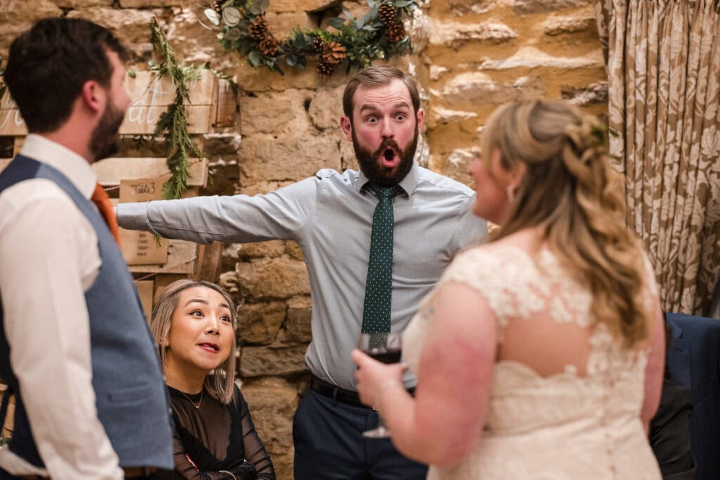 Wedding guest Expressions at The Great Barn Ayhno